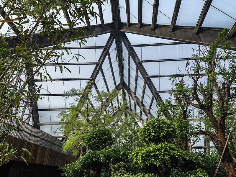 Botanická hala ocelové struktury